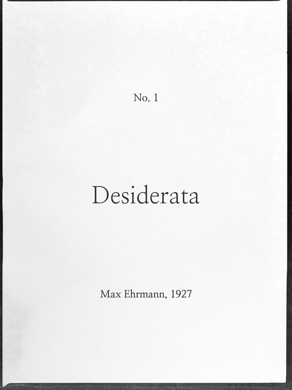 Desiderata