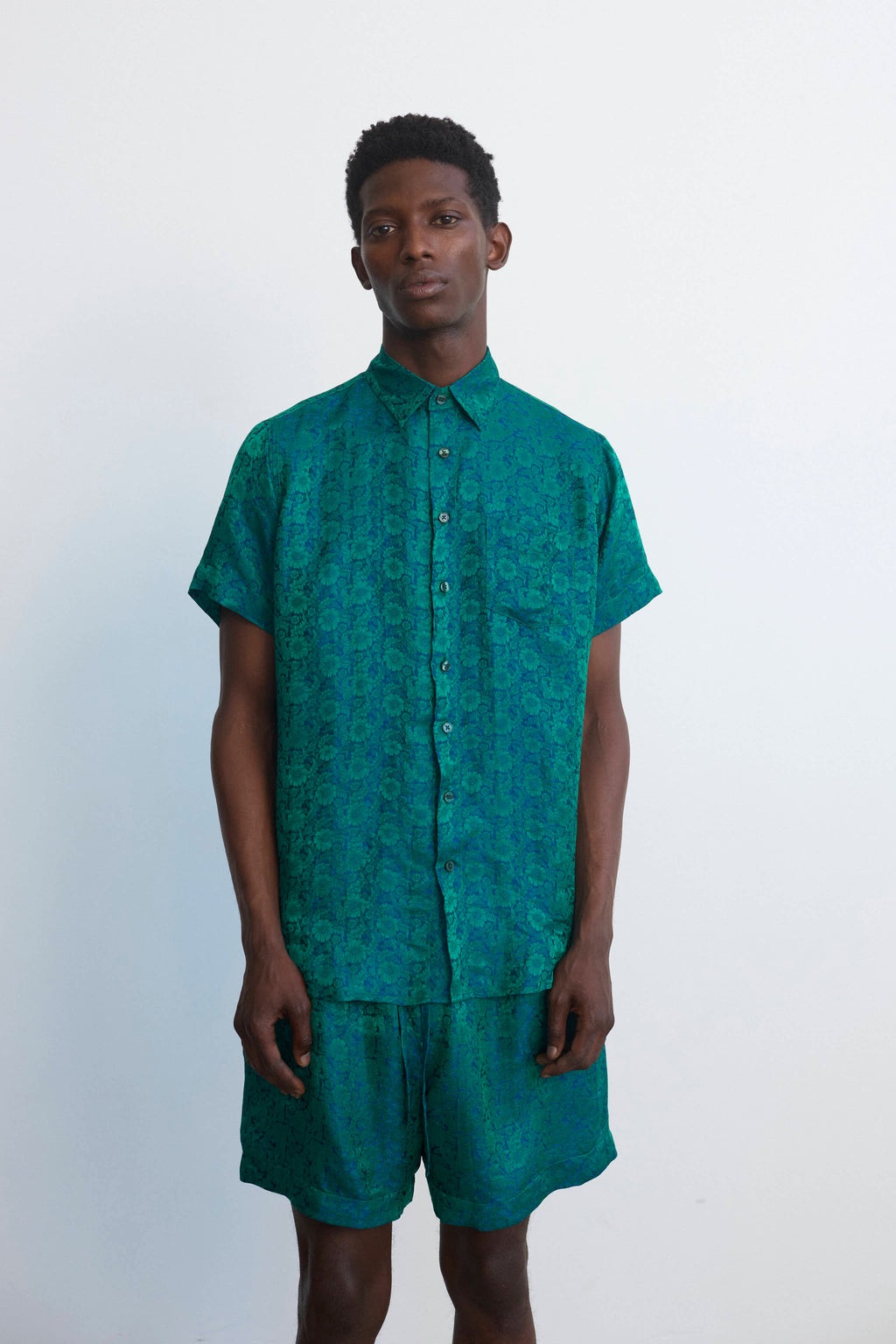 Lounge Short Sleeve Shirt Silk