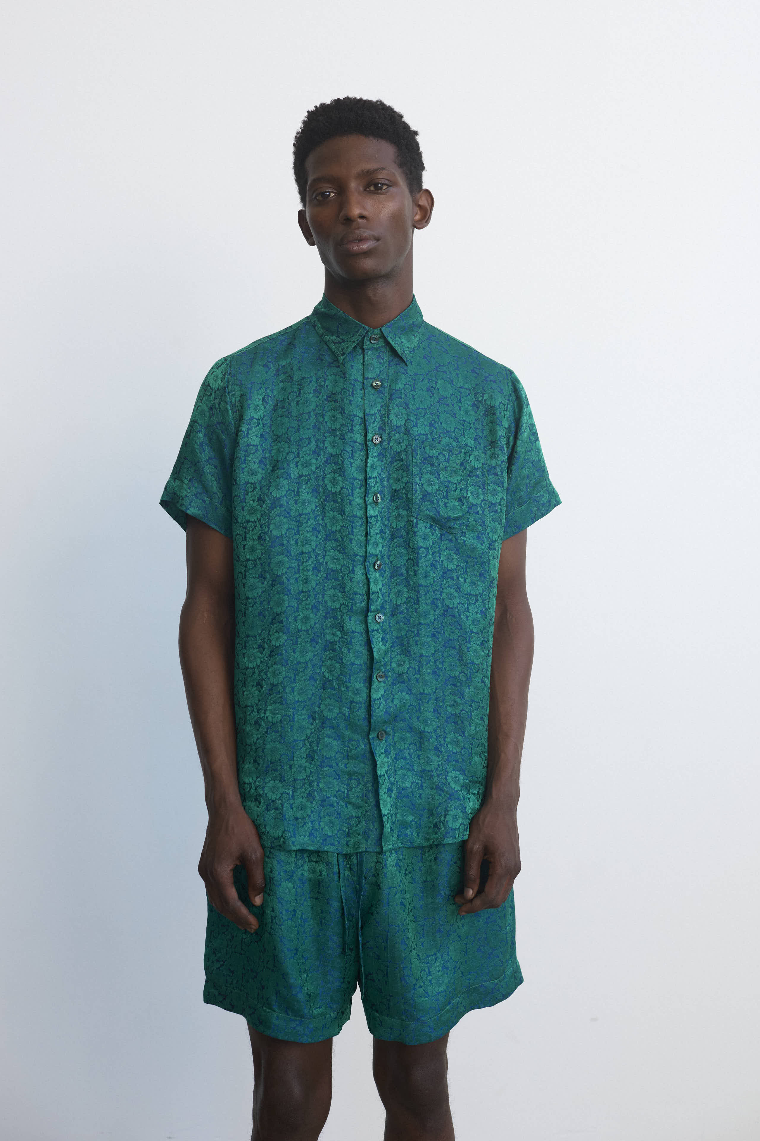 Lounge Short Sleeve Shirt Silk