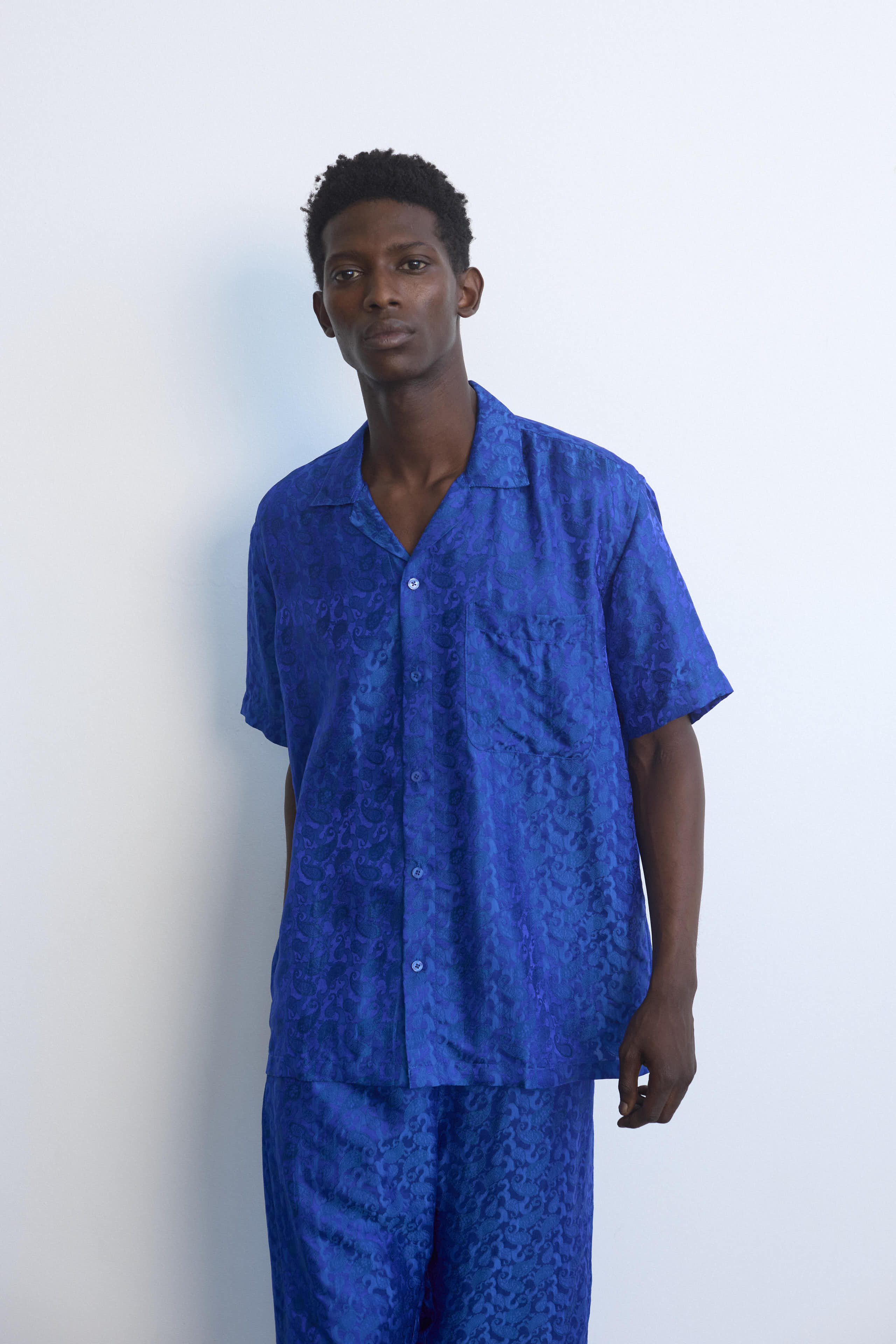 Bruns Short Sleeve Silk Shirt