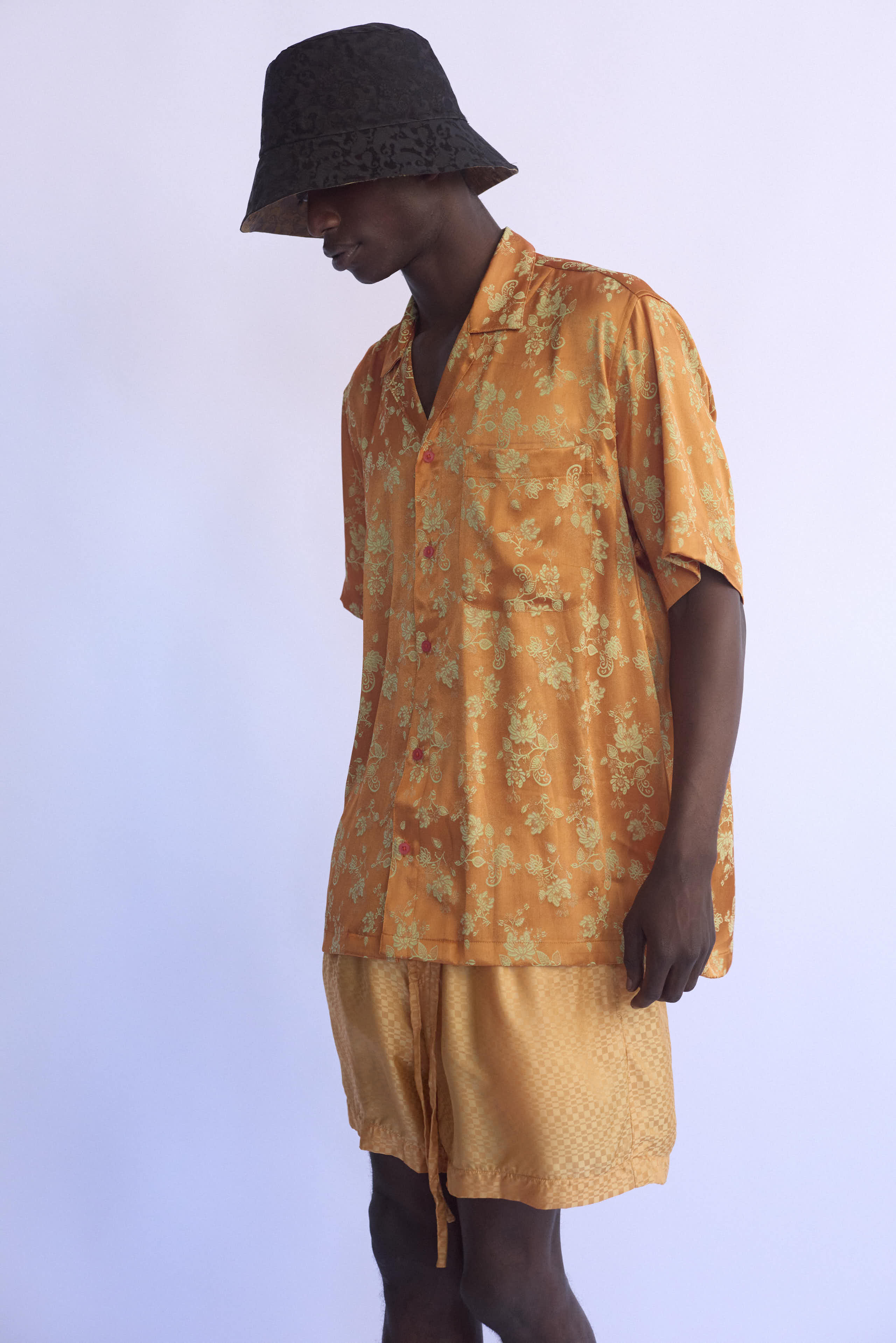 Bruns Short Sleeve Silk Shirt