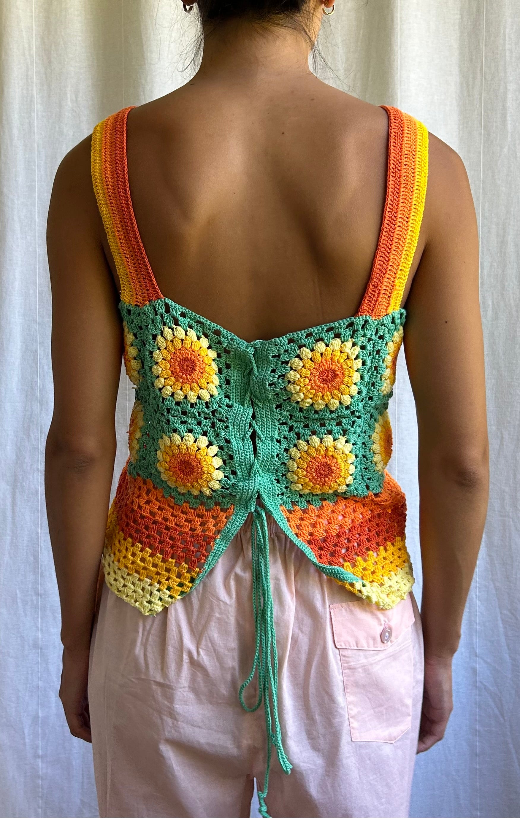 Crotchet Long Square Tank
