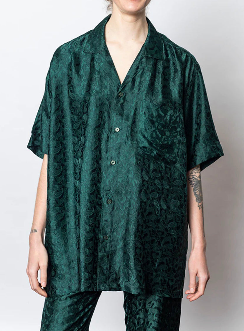 Bruns Short Sleeve Silk Shirt